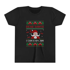 Santa I Can Explain | Ugly Christmas Youth Tee