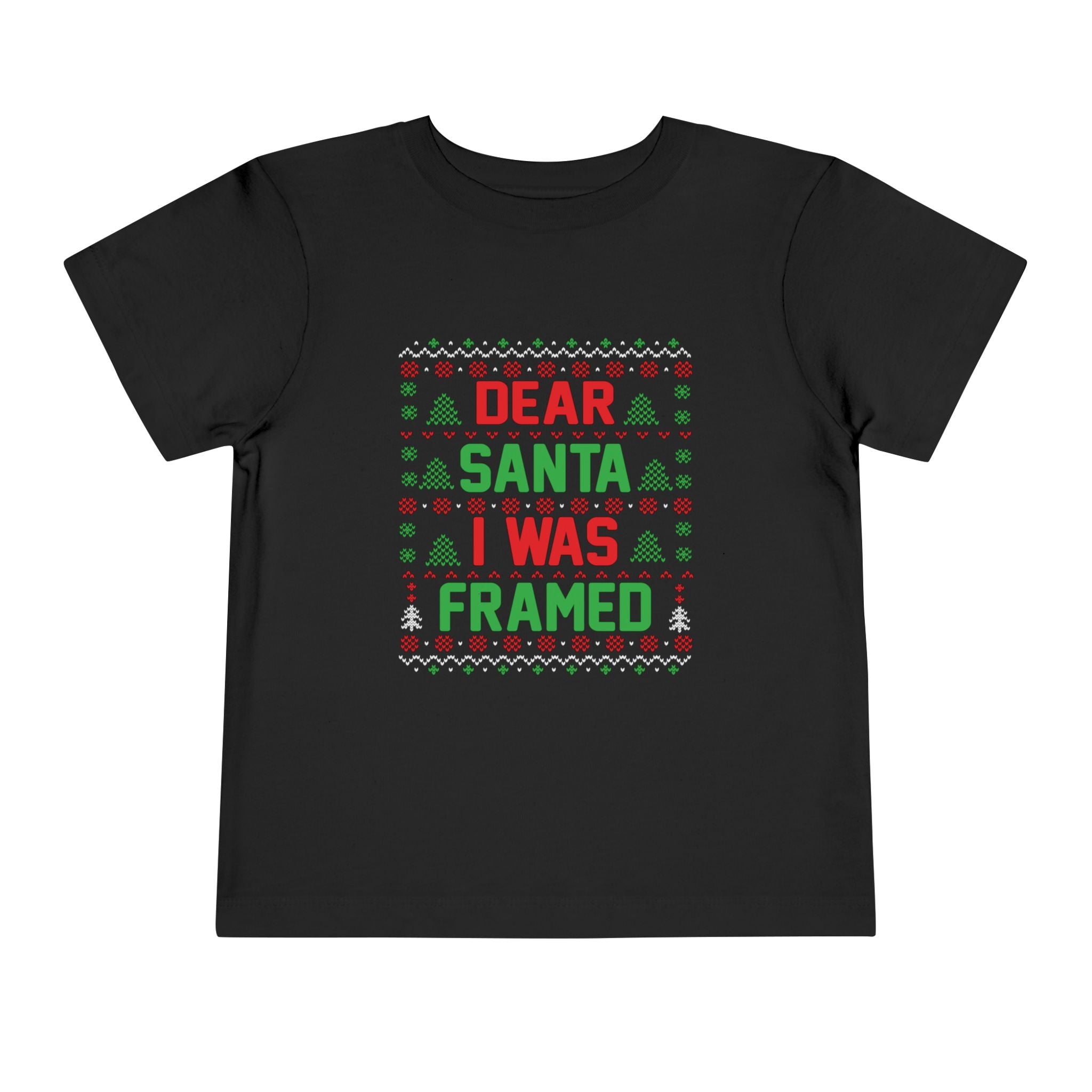 Dear Santa, I Was Framed | Ugly Christmas Toddler Tee