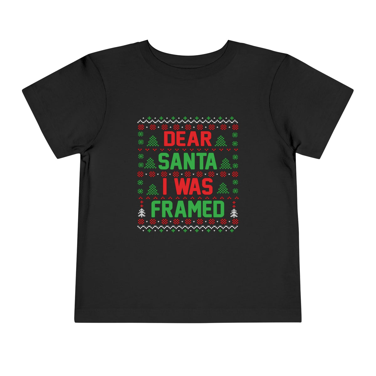 Dear Santa, I Was Framed | Ugly Christmas Toddler Tee