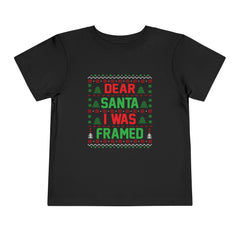 Dear Santa, I Was Framed | Ugly Christmas Toddler Tee